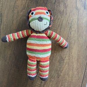 Vintage Pebble Knitted Handmade Toy 9”